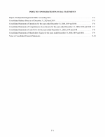 Index to Consolidated Financial Statements