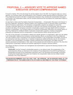 Proposal 2 - Advisory Vote to Approve Named Executive Officer Compensation