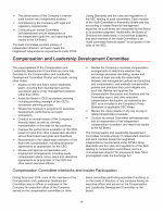 - Compensation and Leadership Development Committee