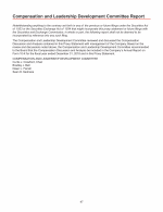 - Compensation and Leadership Development Committee Report