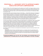 Proposal 2 - Advisory Vote to Approve Named Executive Officer Compensation