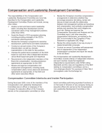 - Compensation and Leadership Development Committee