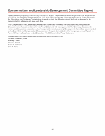 - Compensation and Leadership Development Committee Report