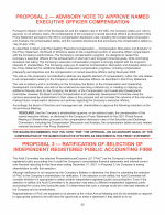 Proposal 2 - Advisory Vote to Approve Named Executive Officer Compensation