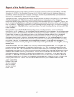 - Report of the Audit Committee