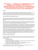 Proposal 4 - Approval of Amendments to the Amended and Restated Certificate of Incorporation to Eliminate the Supermajority Voting Provisions with Respect to Certificate of Incorporation and Bylaw Amendments