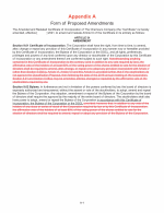 Appendix A: Form of Proposed Amendments