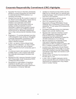 - Corporate Responsibility Commitment (CRC) Highlights