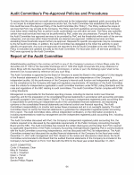 - Audit Committee's Pre-Approval Policies and Procedures