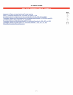 Index to the Consolidated Financial Statements