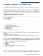 Corporate Governance and Board Matters