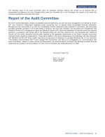 Report of the Audit Committee