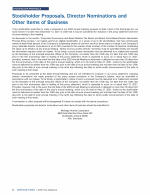 Stockholder Proposals, Director Nominations and Other Items of Business