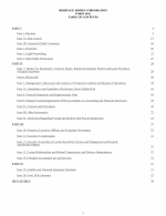 Table of Contents