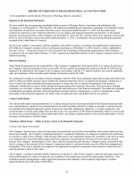 - Report of Independent Registered Public Accounting Firm