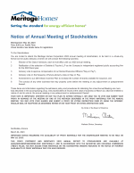 Notice of Annual Meeting of Stockholders