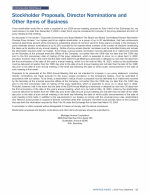 Stockholder Proposals, Director Nominations and Other Items of Business