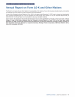Annual Report on Form 10-K and Other Matters