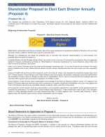 Proposal No. 4 - Shareholder Proposal to Elect Each Director Annually
