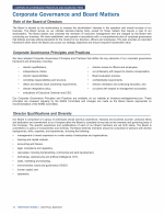 Corporate Governance and Board Matters