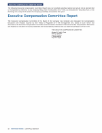 Executive Compensation Committee Report